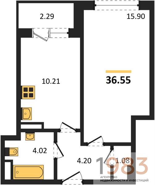 Квартира 1-комнатная квартира