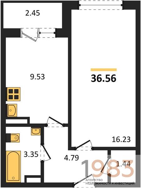 Квартира 1-комнатная квартира