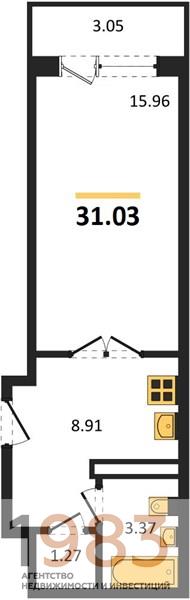 Квартира Студия