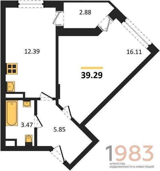 Квартира 1-комнатная квартира