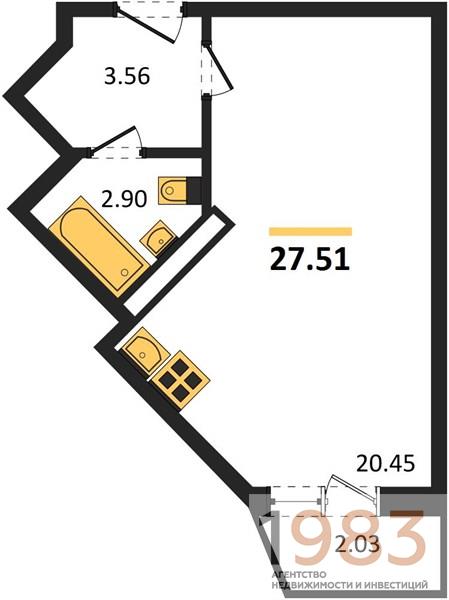 Квартира Студия