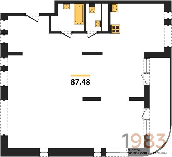 Квартира 3-комнатная квартира