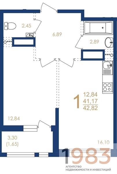 Квартира 1-комнатная квартира