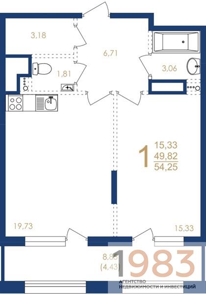 Квартира 1-комнатная квартира