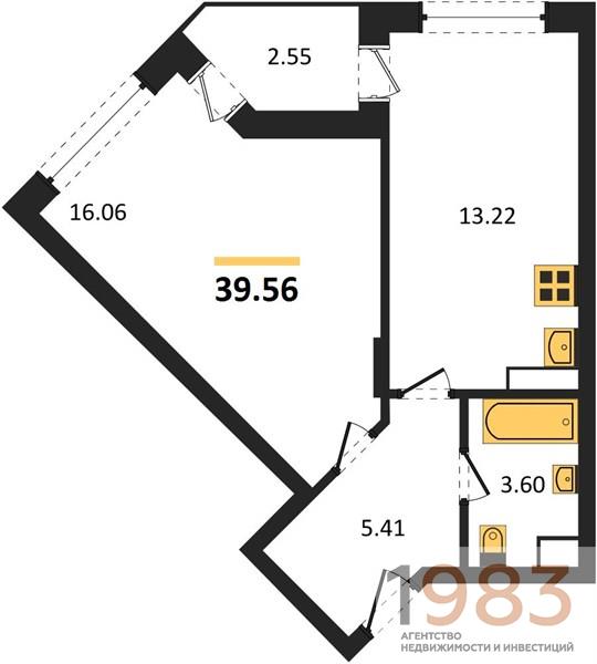 Квартира 1-комнатная квартира