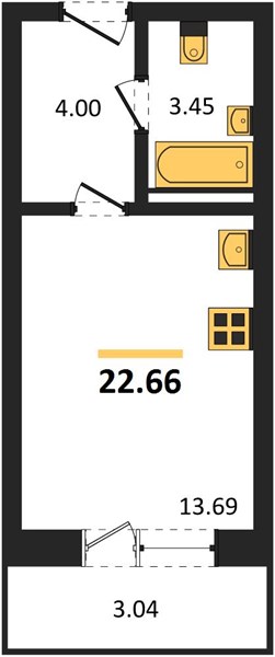 Квартира Студия