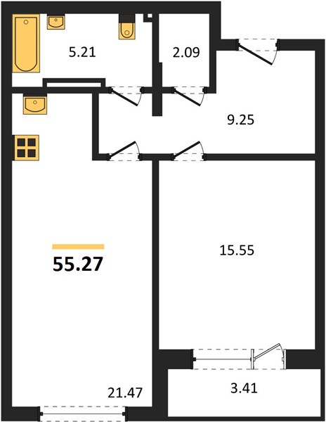 Квартира 1-комнатная квартира