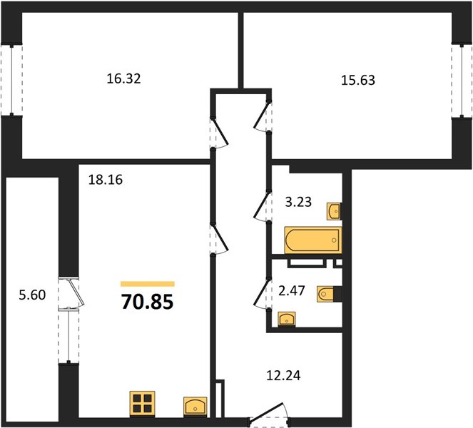 Квартира 2-комнатная квартира