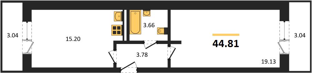 Квартира 1-комнатная квартира