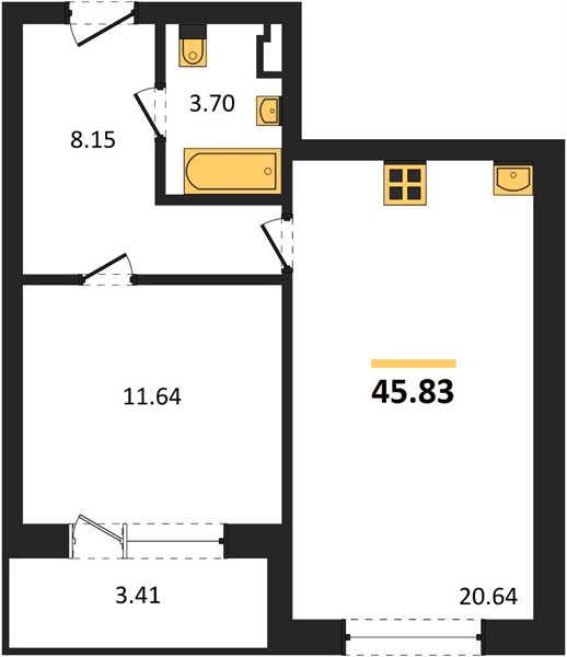 Квартира 1-комнатная квартира