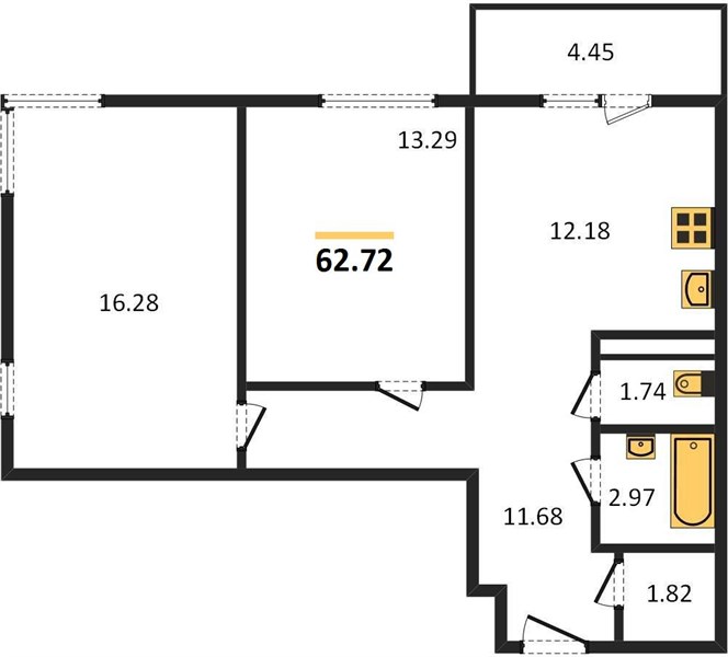 Квартира 2-комнатная квартира