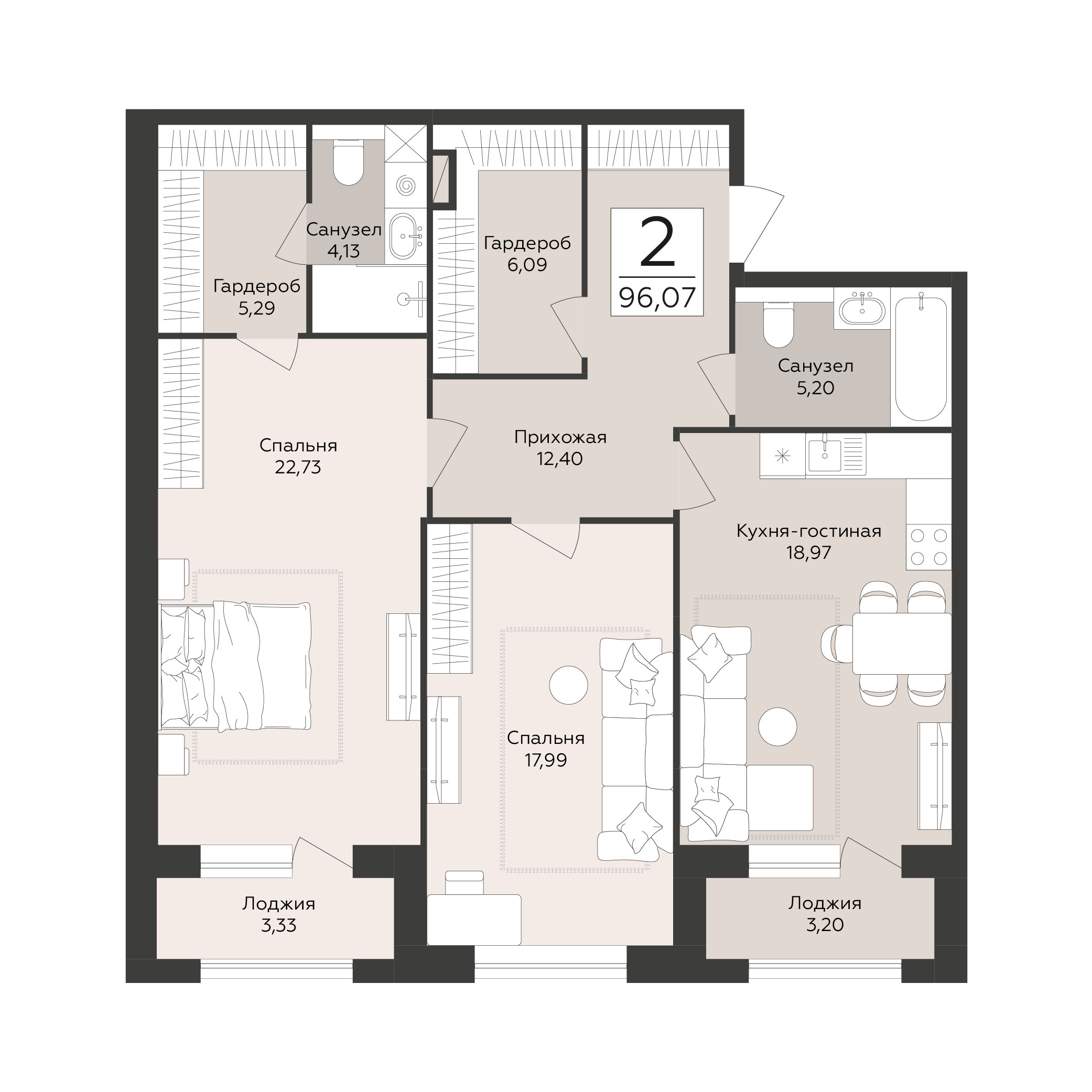 Квартира 2-комнатная квартира