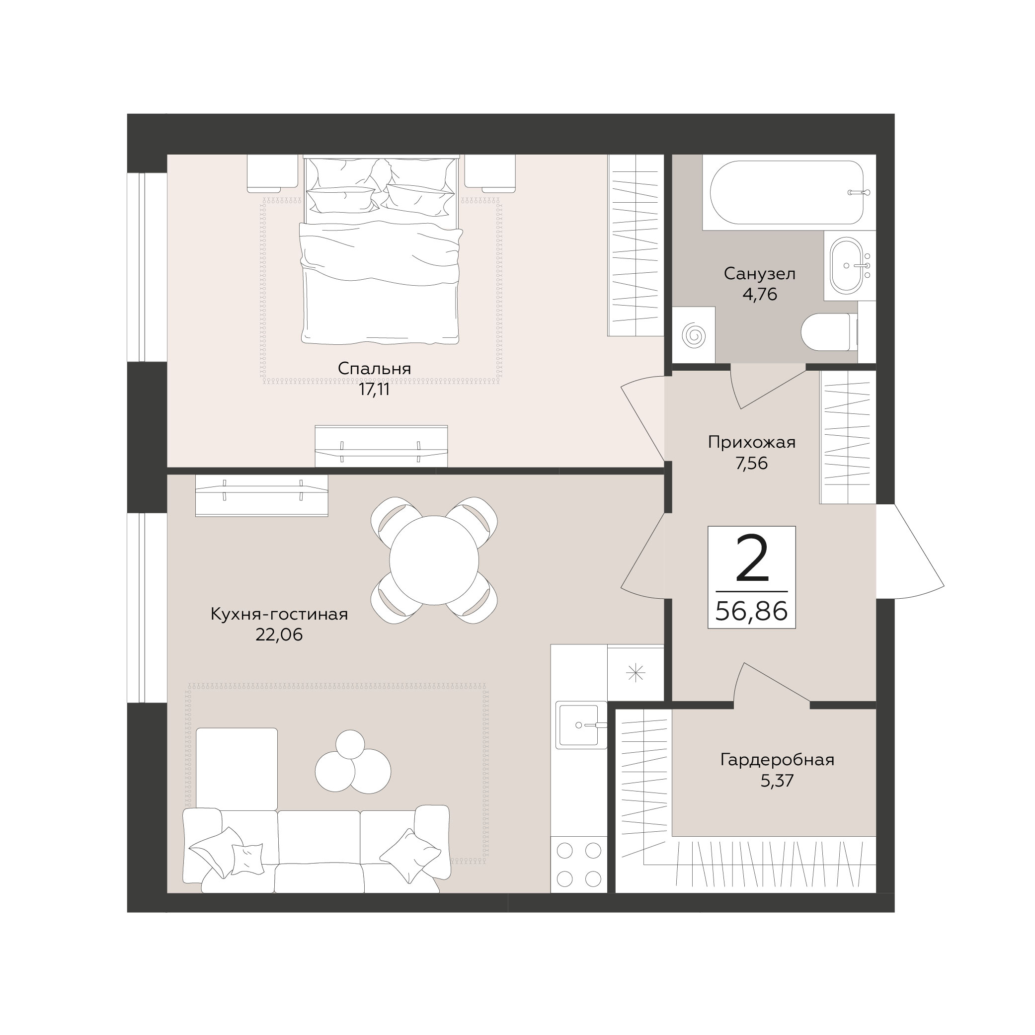 Квартира 1-комнатная квартира