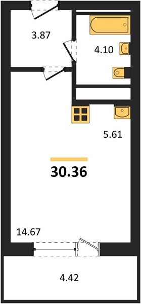 Квартира Студия