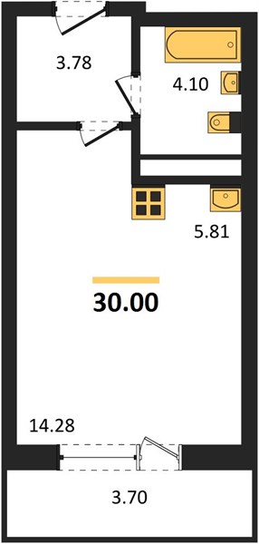 Квартира Студия