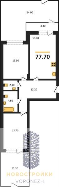 Квартира 2-комнатная квартира