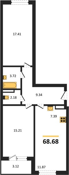 Квартира 2-комнатная квартира