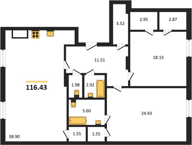 Квартира 2-комнатная квартира