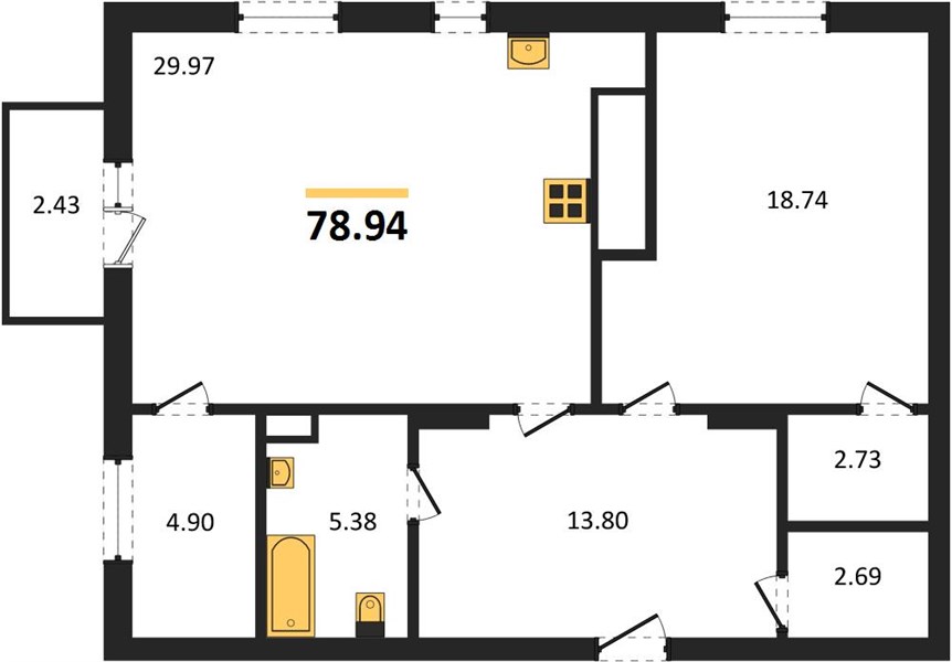 Квартира 1-комнатная квартира