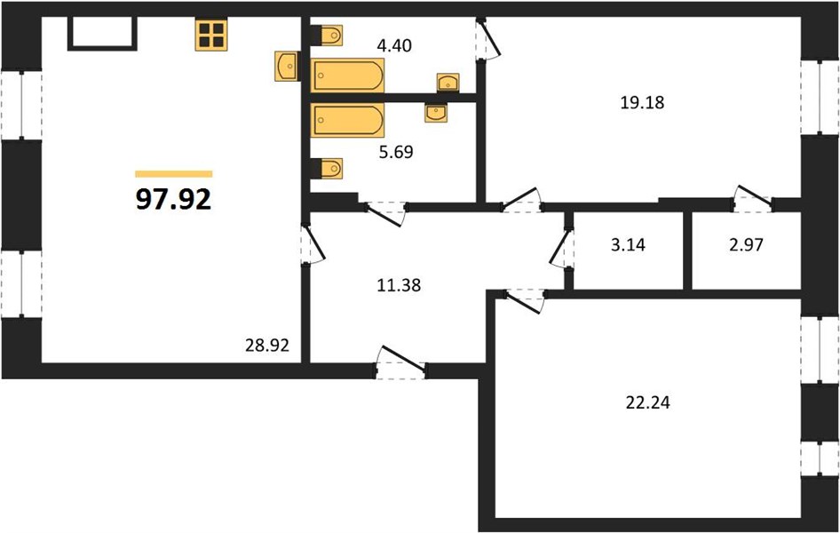 Квартира 2-комнатная квартира