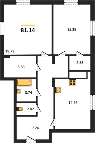 Квартира 2-комнатная квартира