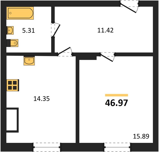 Квартира 1-комнатная квартира