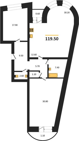 Квартира 2-комнатная квартира