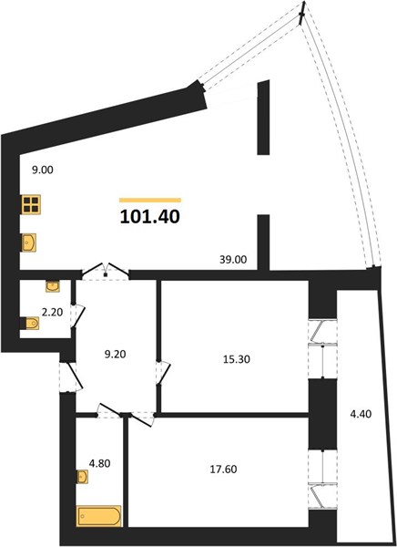 Квартира 2-комнатная квартира