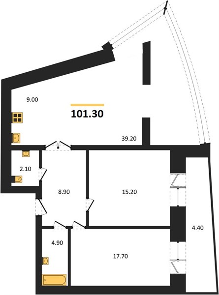 Квартира 2-комнатная квартира