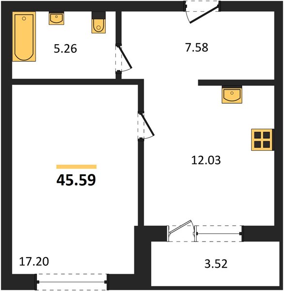 Квартира 1-комнатная квартира