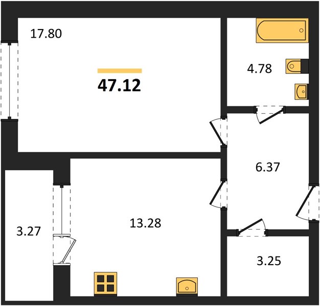 Квартира 1-комнатная квартира