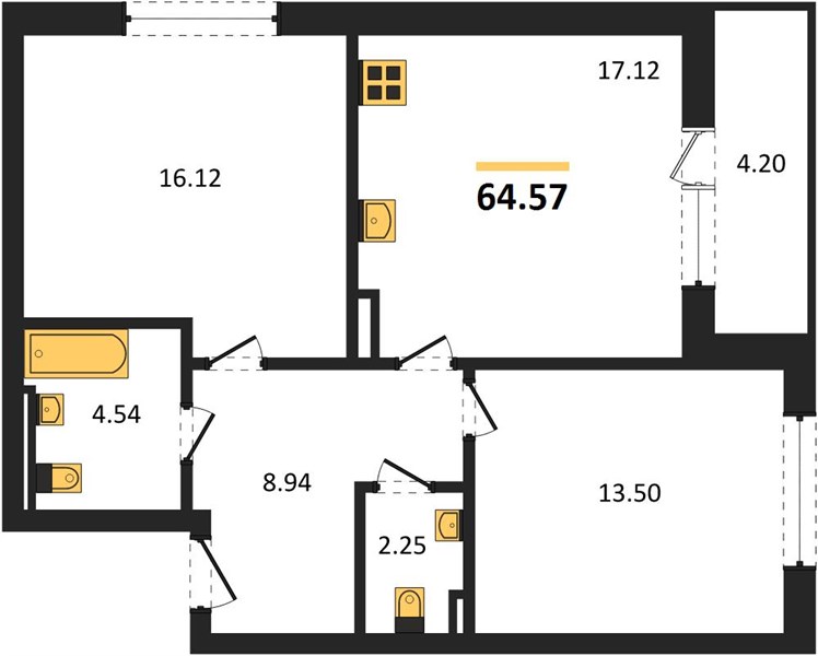 Квартира 2-комнатная квартира