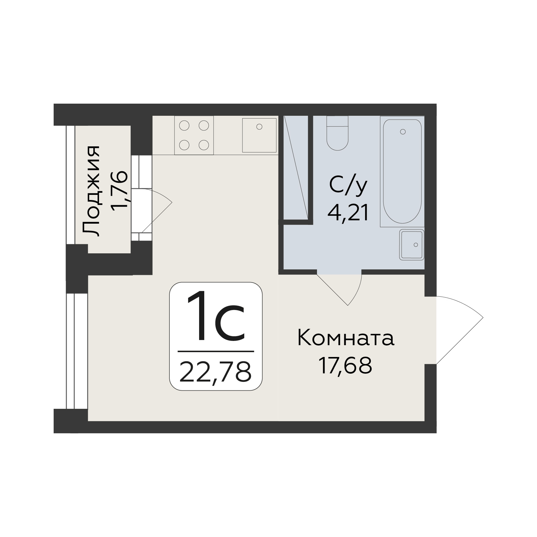 Квартира Студия