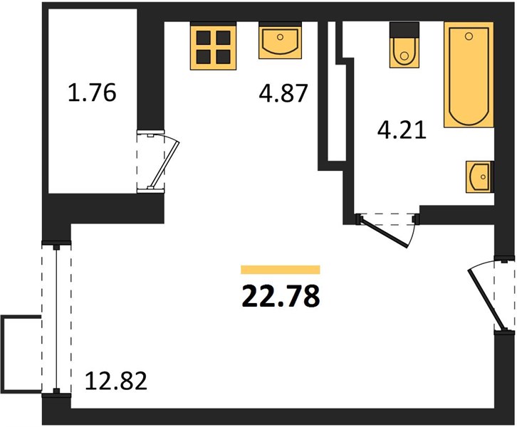 Квартира Студия