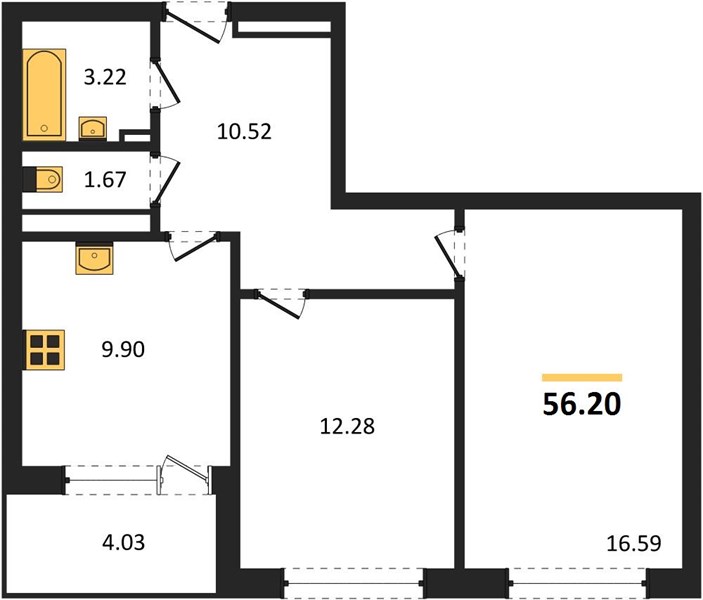 Квартира 2-комнатная квартира