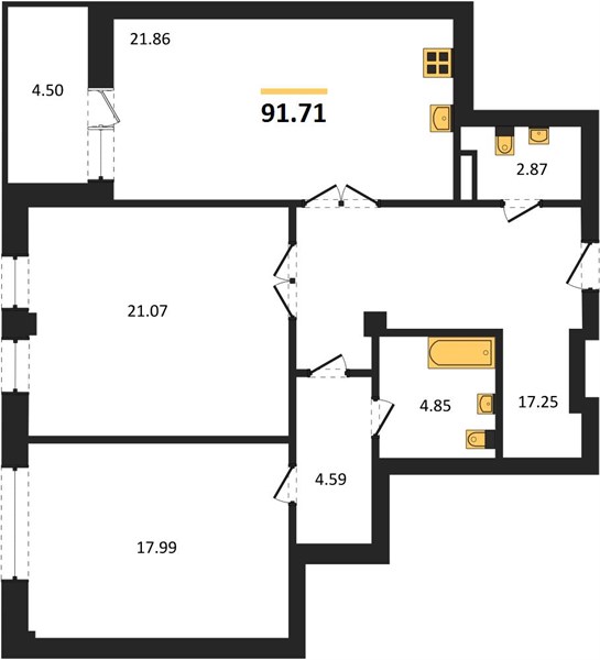 Квартира 2-комнатная квартира