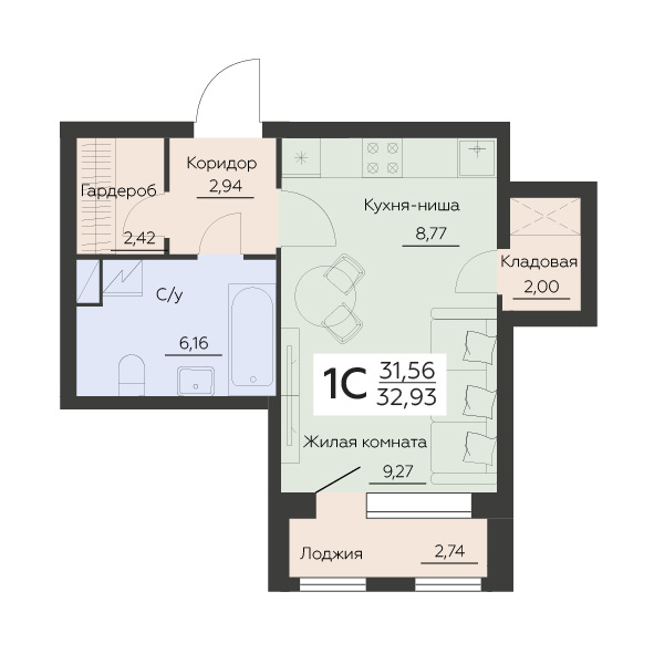 Квартира Студия