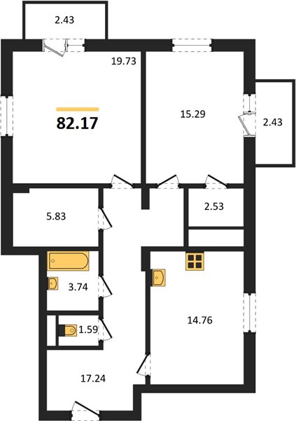 Квартира 2-комнатная квартира