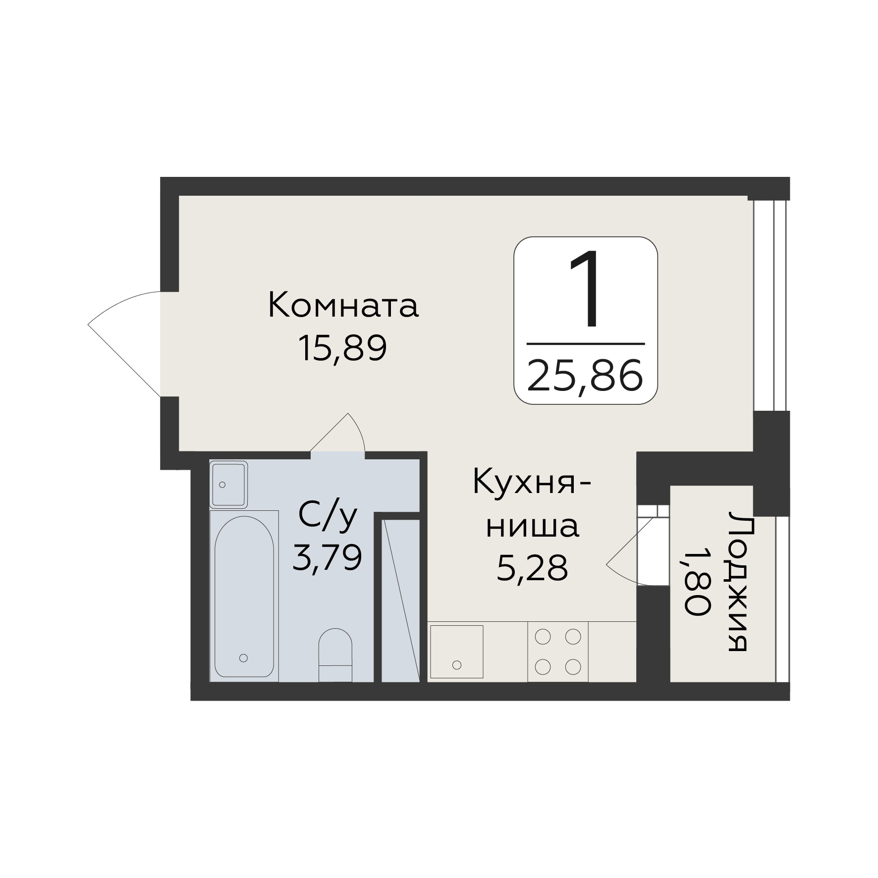 Квартира Студия