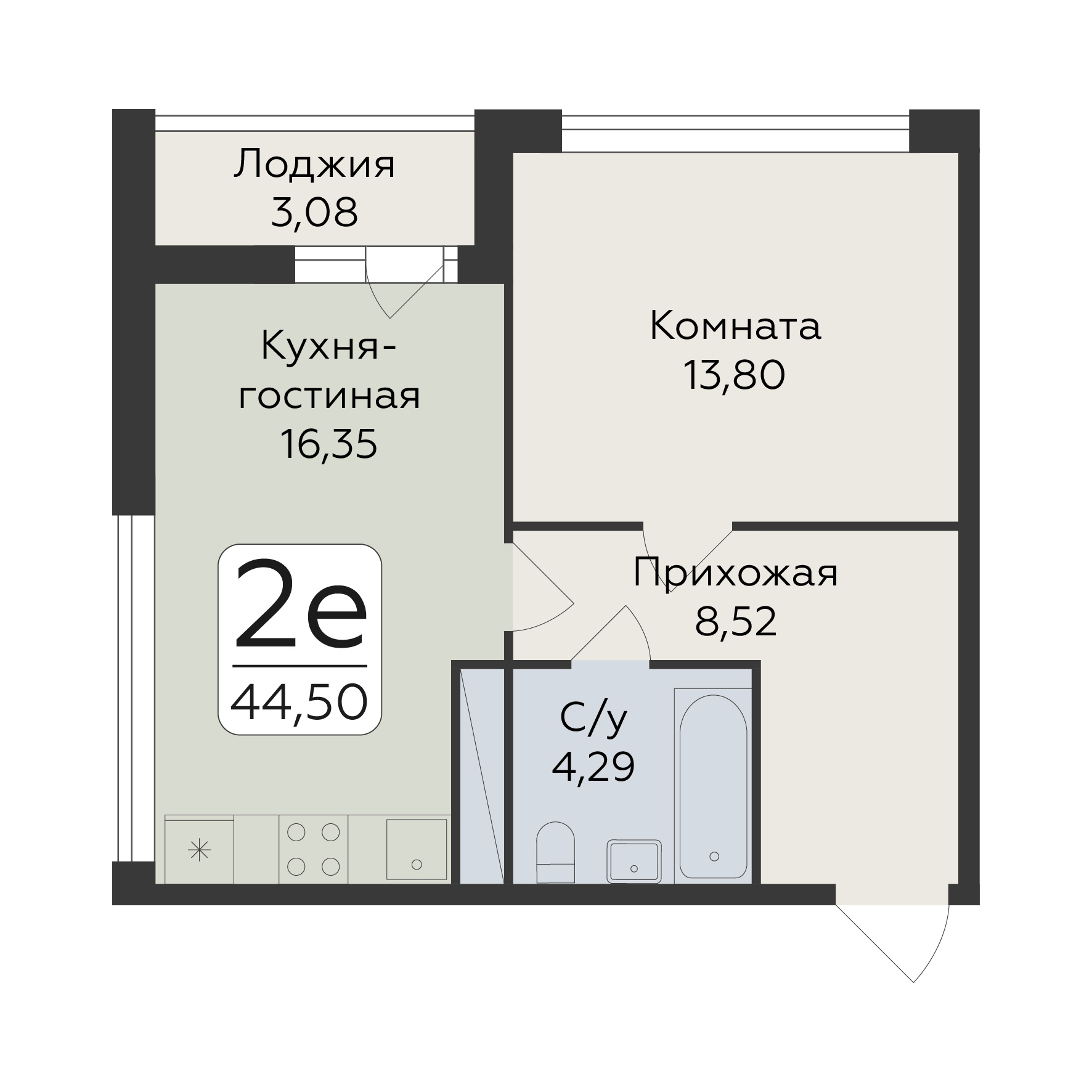 Квартира 2-комнатная квартира