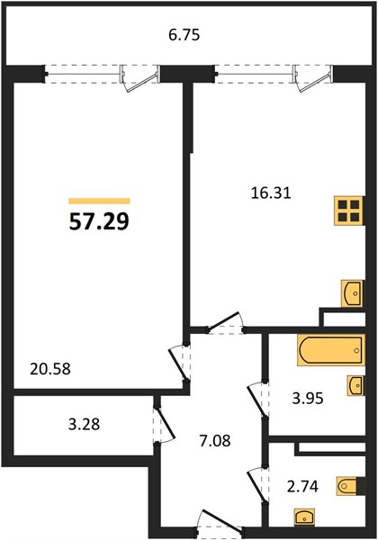 Квартира 1-комнатная квартира