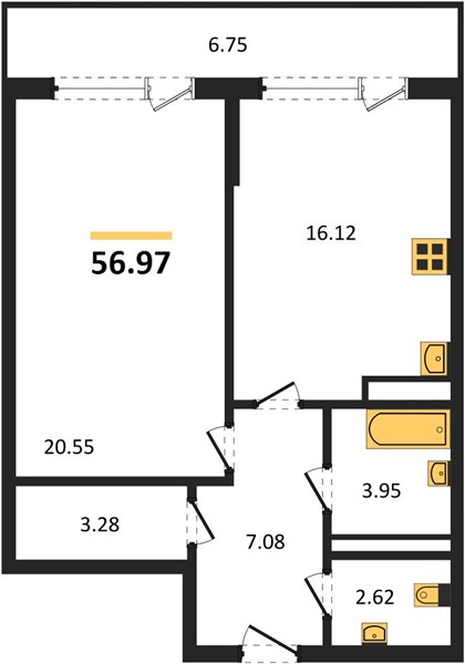 Квартира 1-комнатная квартира