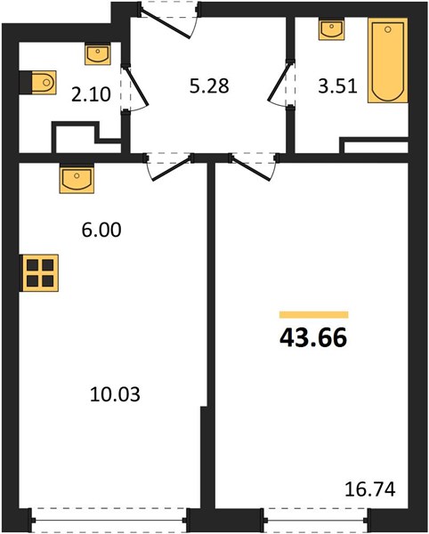 Квартира 1-комнатная квартира
