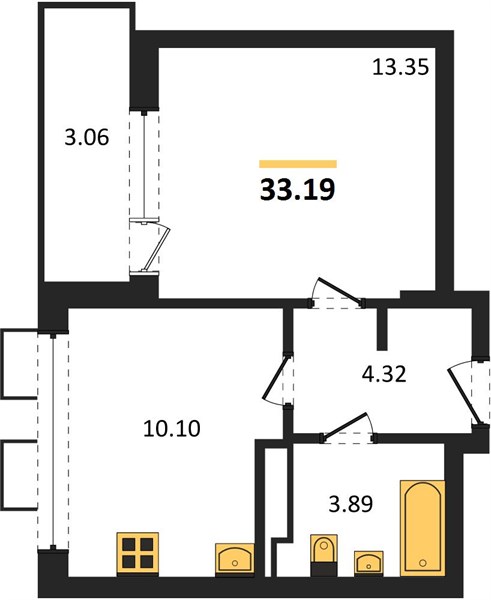 Квартира 1-комнатная квартира