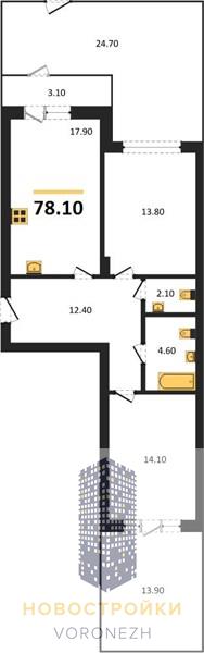 Квартира 2-комнатная квартира
