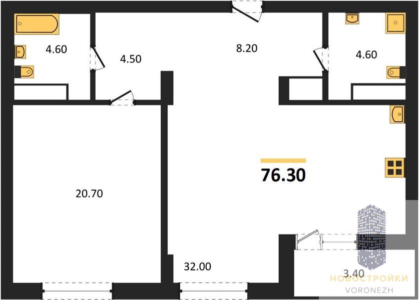 Квартира 1-комнатная квартира