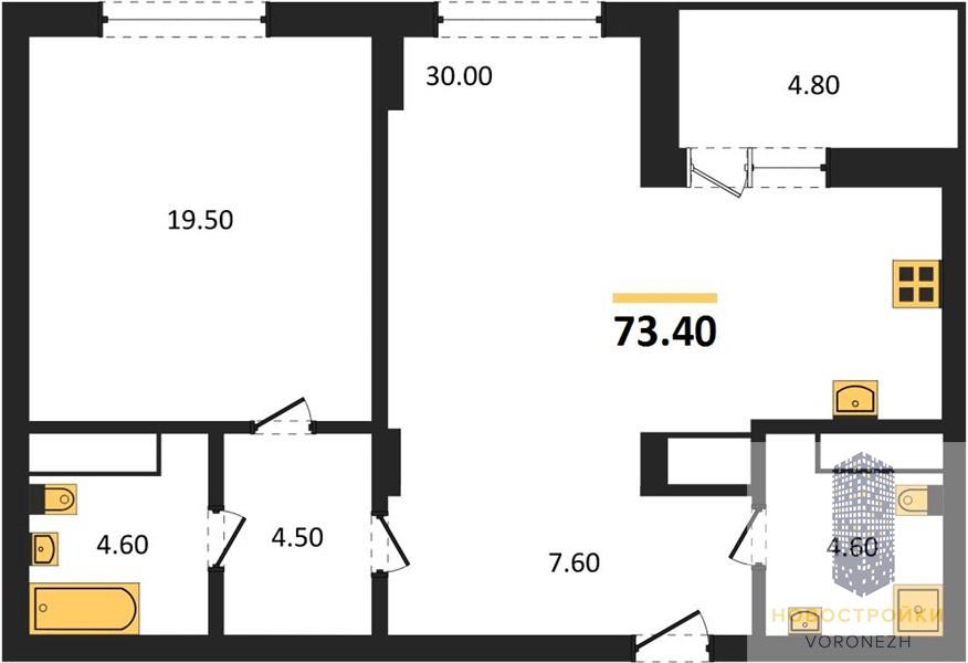 Квартира 1-комнатная квартира