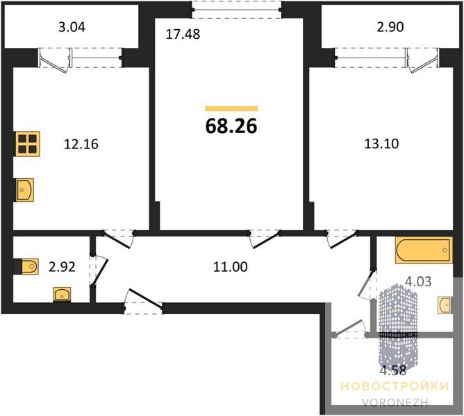 Квартира 2-комнатная квартира