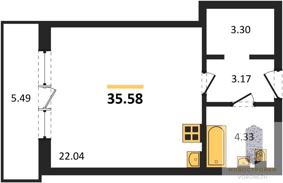 Квартира Студия