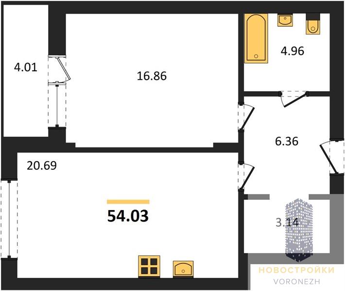 Квартира 1-комнатная квартира